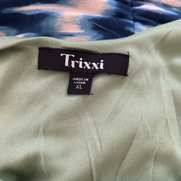 Trixxi Women Maxi Dress Sleeveless Green Backless Bodycon Holiday Party Size XL - Picture 5 of 9